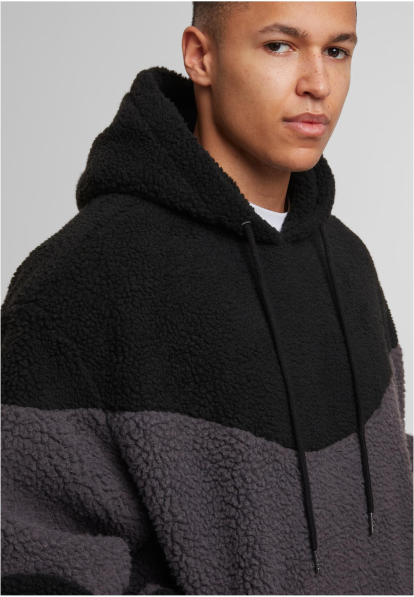 Weavy Colorblock Teddy Hoodie
