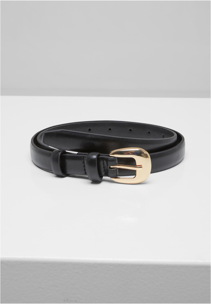 Chunky Buckle Slim Belt