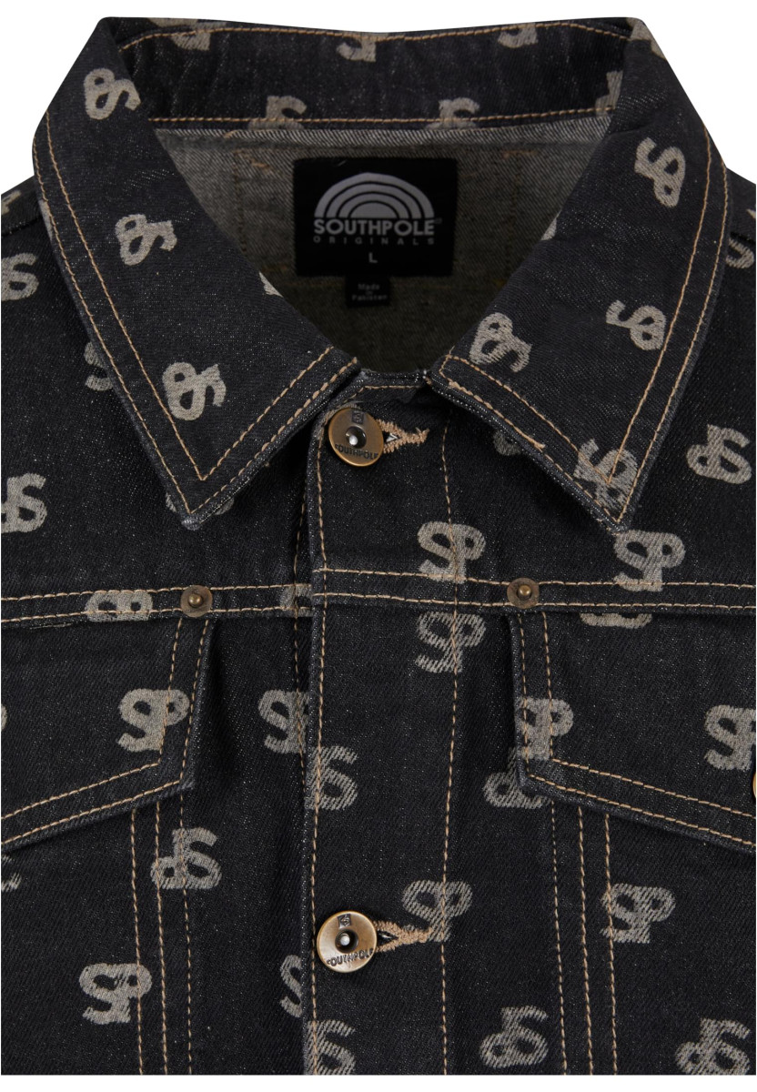 Southpole Bleched AOP Denim Jacket