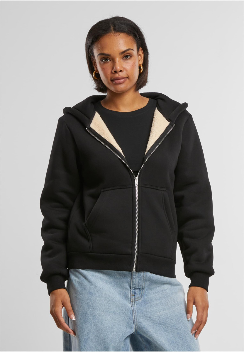 Ladies Bonded Sherpa Zip Hoody