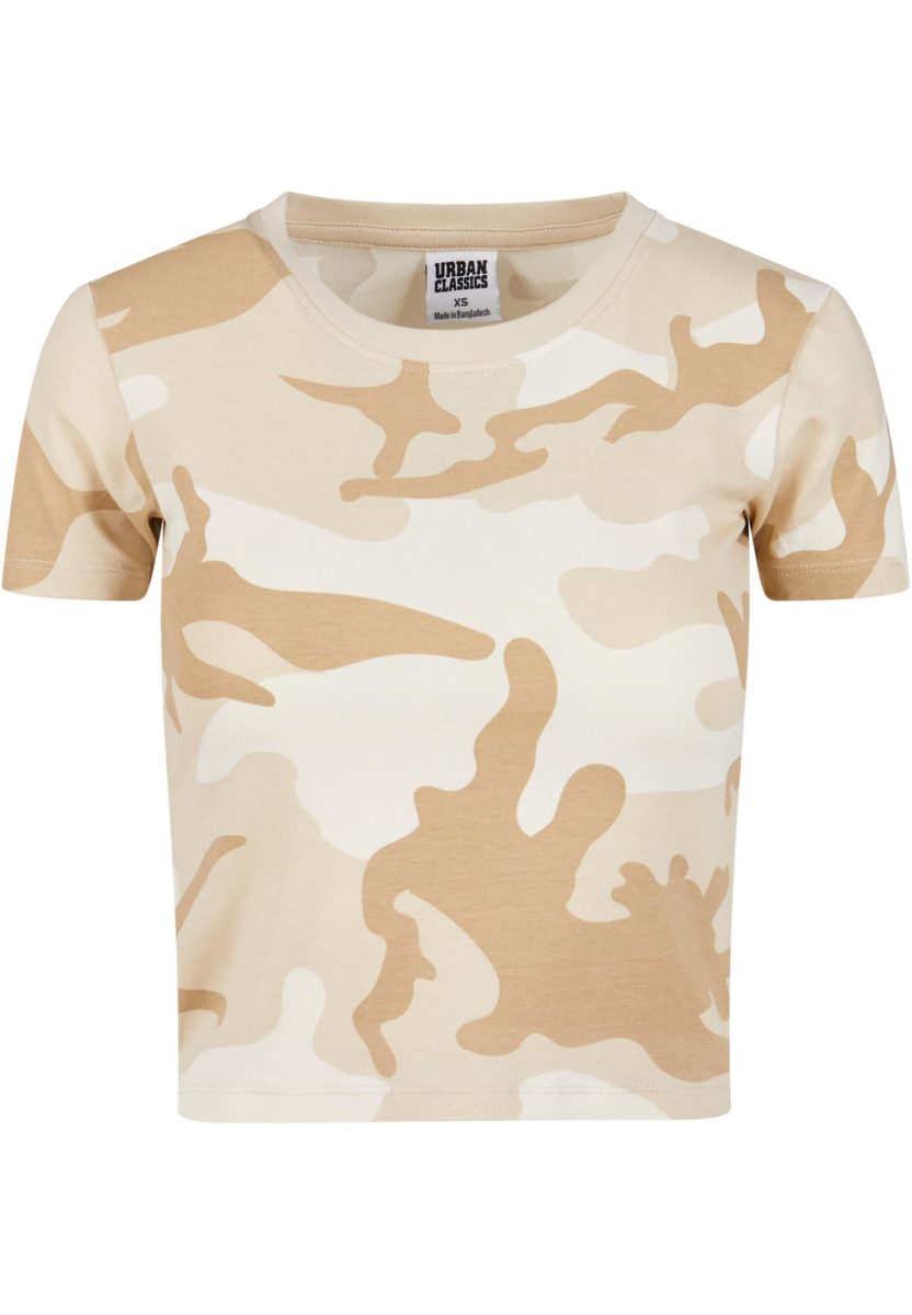 Ladies Cropped Camo Tee