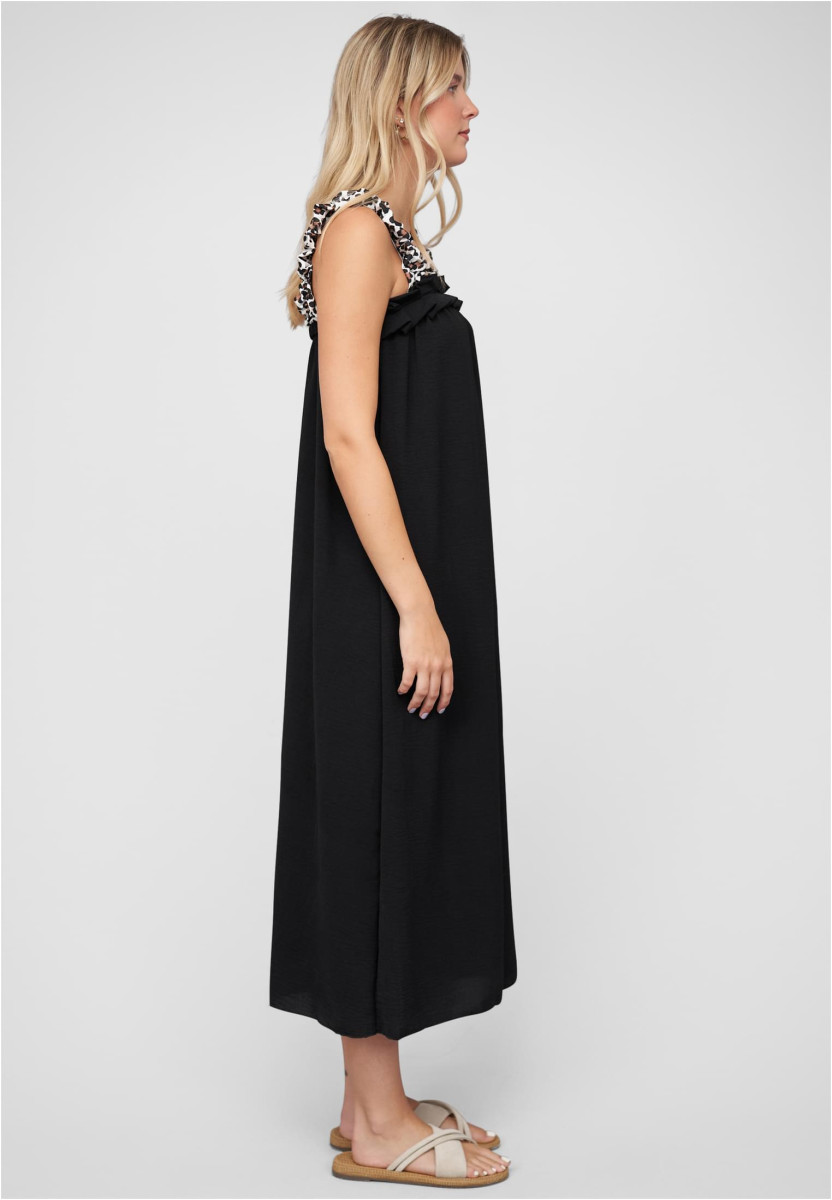 A-Line Dress with leo print straps