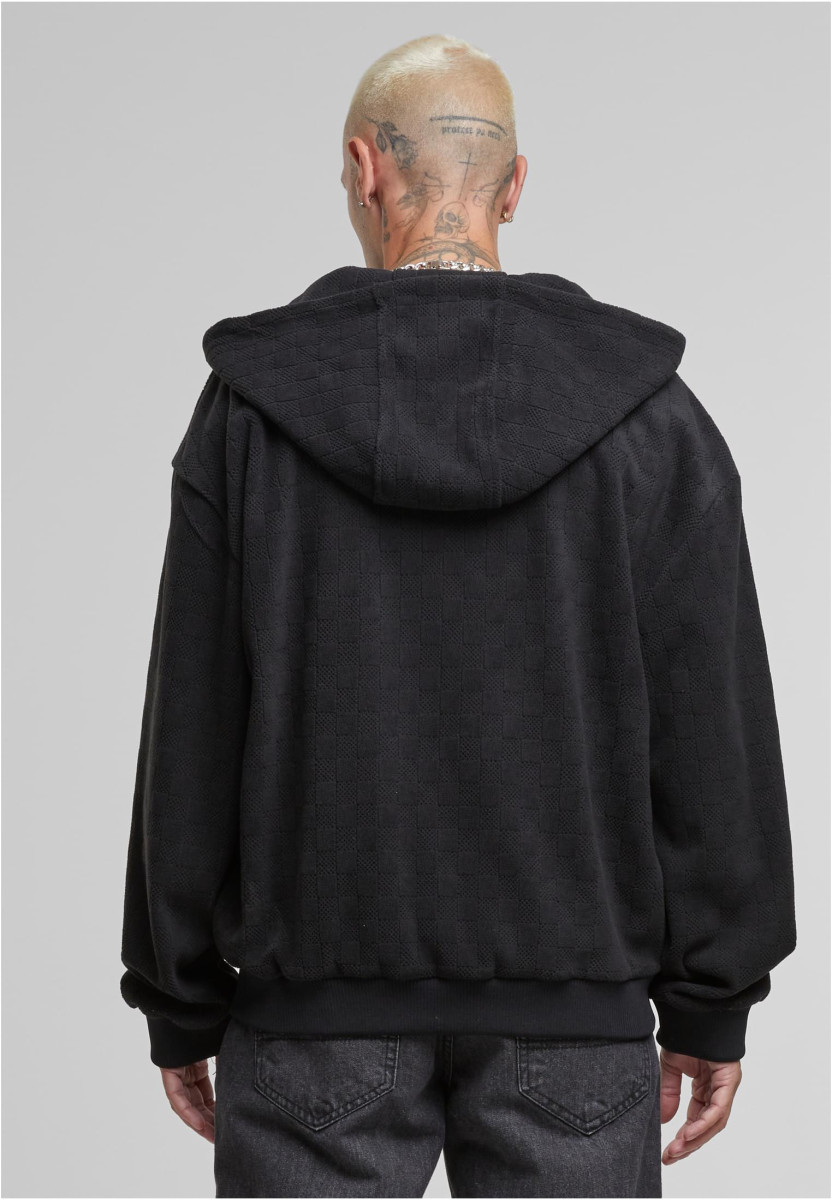 Jaquard Velvet Zip-Hoody