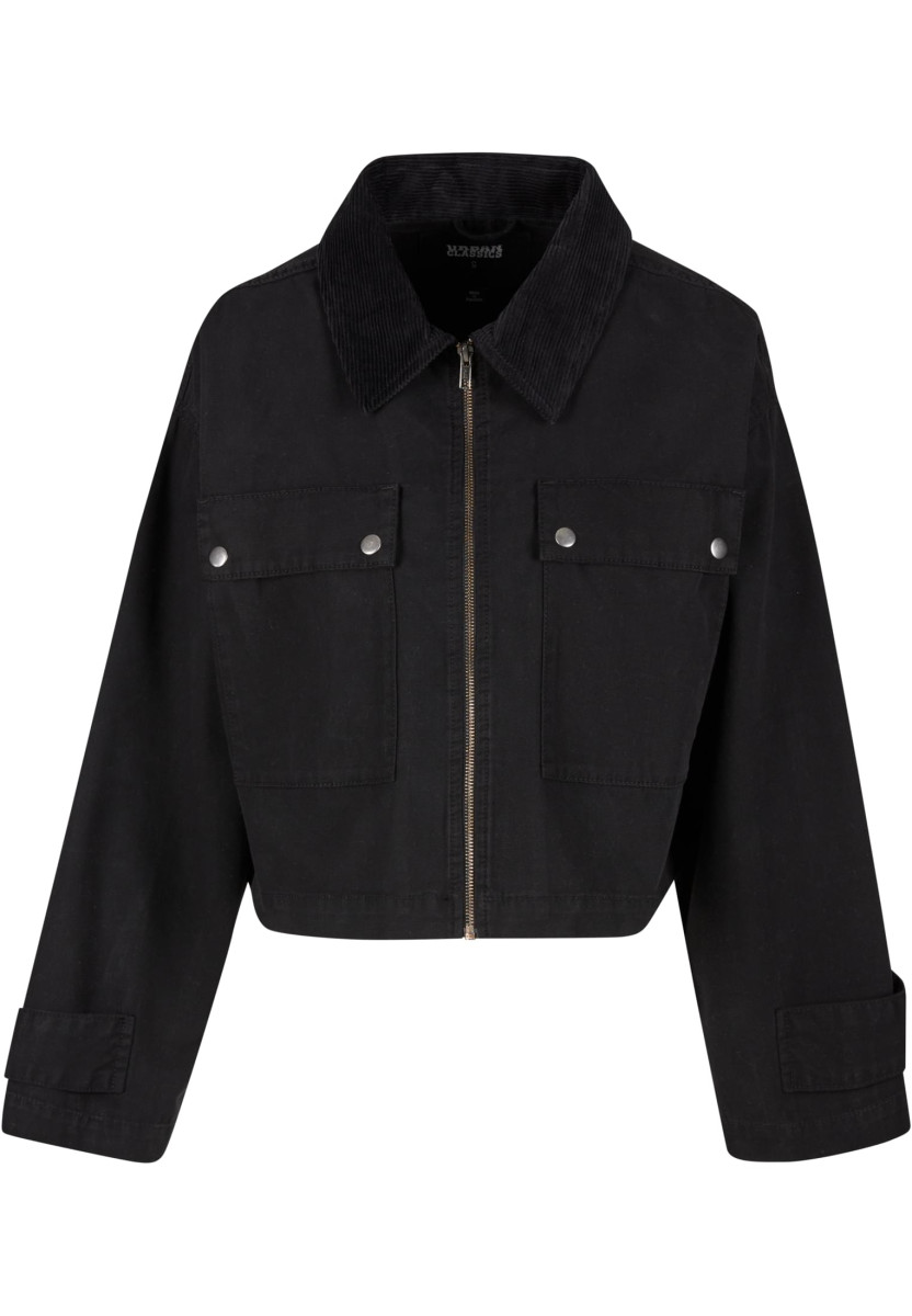 Ladies Workwear Cropped Cotton Jacket