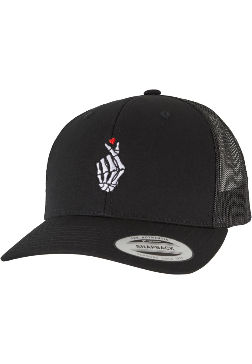 Bones Hand Heart Retro Trucker