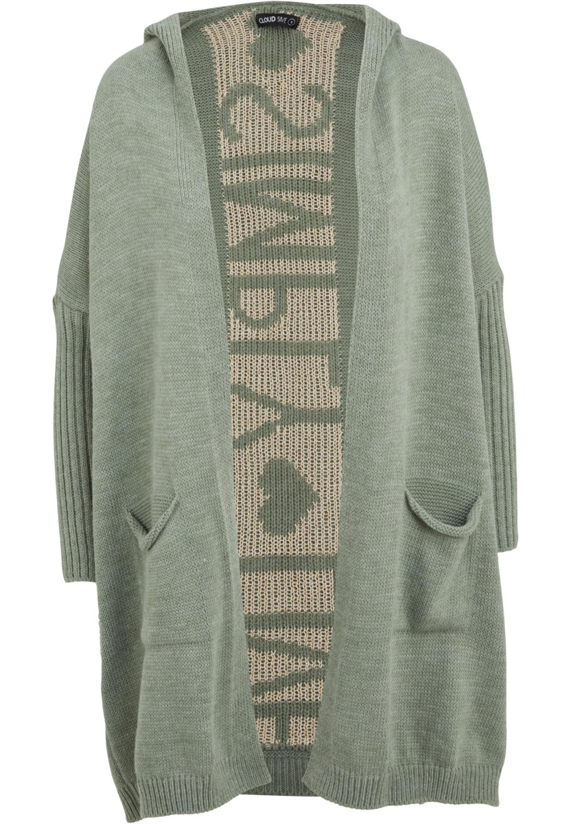Cloud5ive Damen Strickjacke Cardigan mit Simply Love Live Print