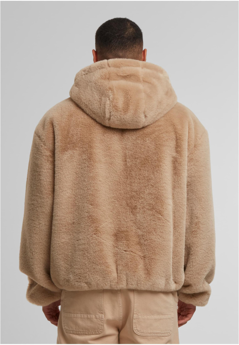 Full Zip Faux Fur Hoodie