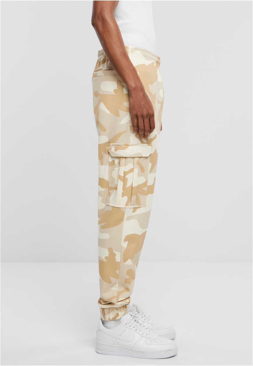 Wide Camo Cargo Sweatpants