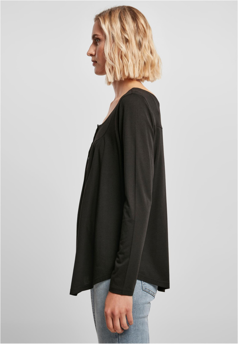 Ladies Viscose Button Up Longsleeve