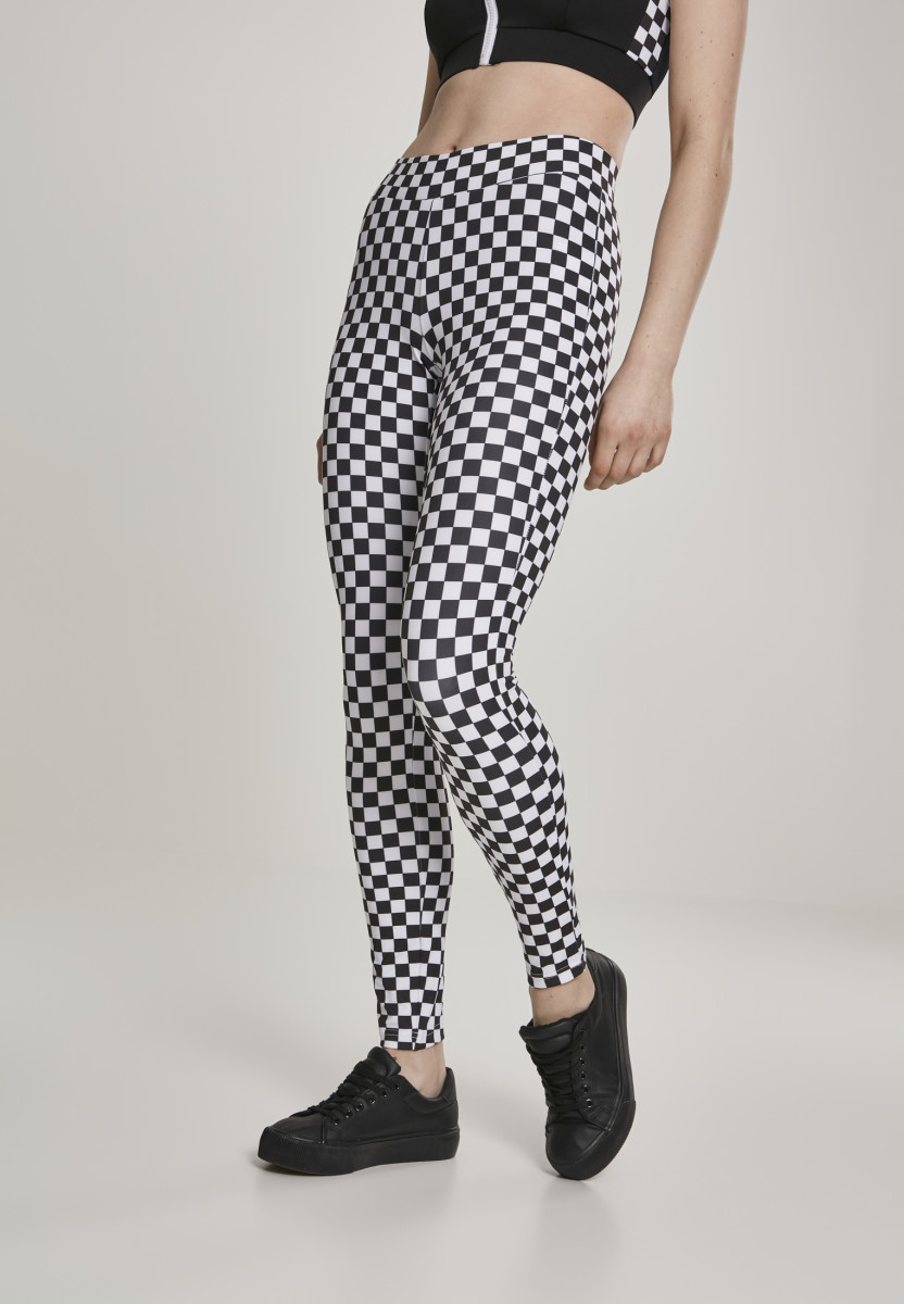 Ladies Check Pattern Leggings