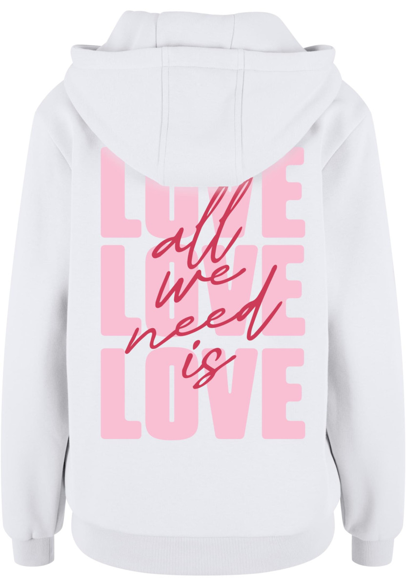 All We Need Is Love Ladies Fluffy Hoody
