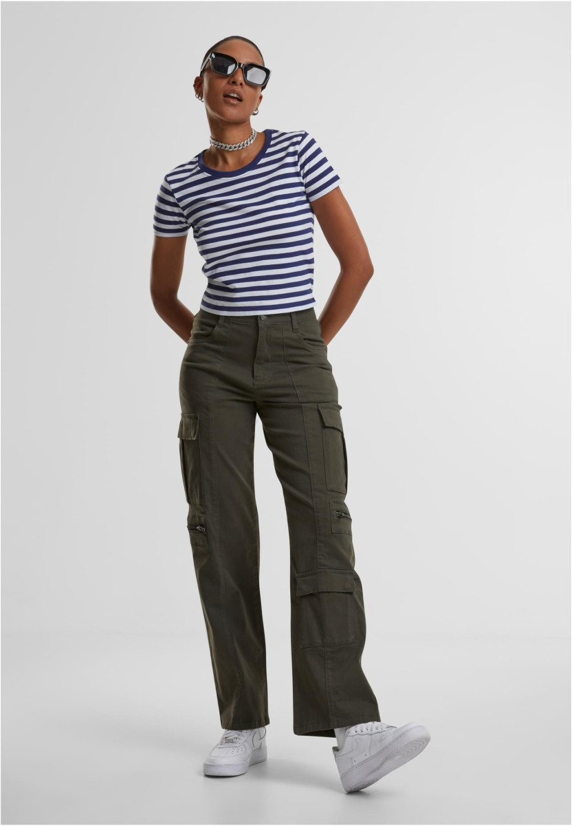 Ladies Loose Utility Stretch Twill Pants