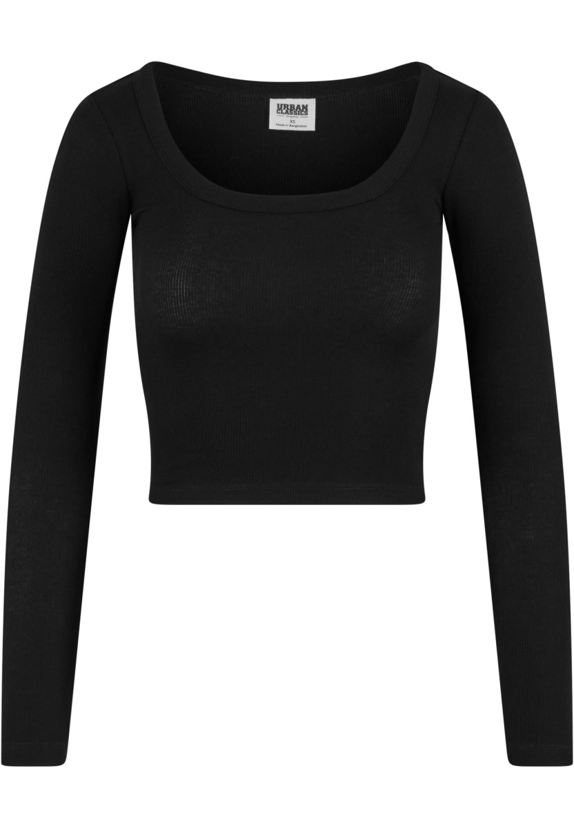 Ladies Organic Rib Jersey Wide Neck Longsleeve