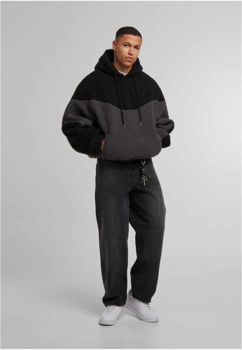 Weavy Colorblock Teddy Hoodie