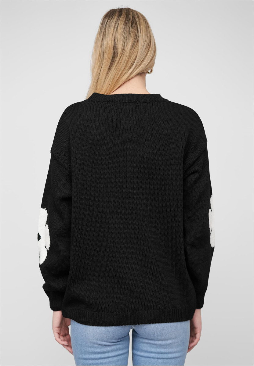 Cloud 5ive Crewneck Knit Sweater with Flowers