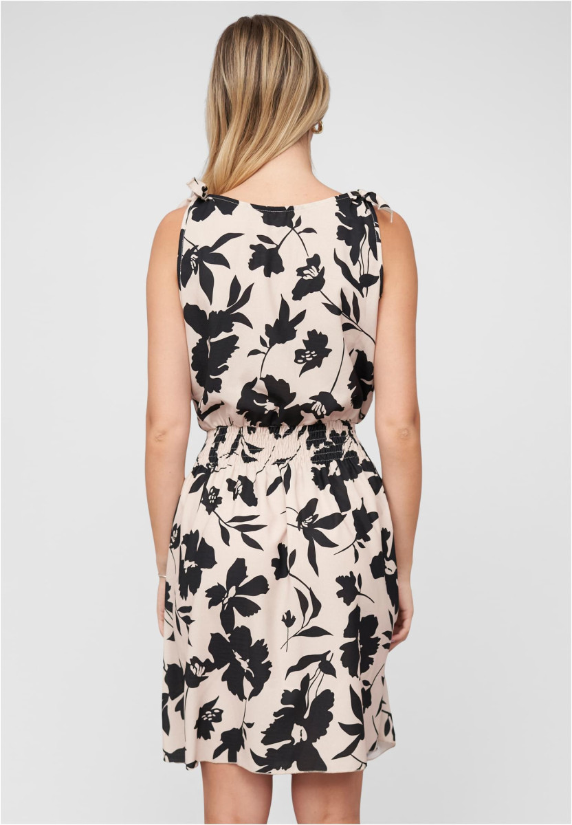 Dress with buttons and knot details flower print