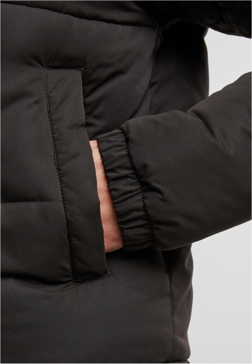 Ladies Peached Puffer Jacket With Hood