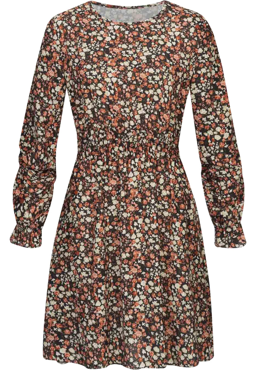 Langarm Kleid mit Blumen Print