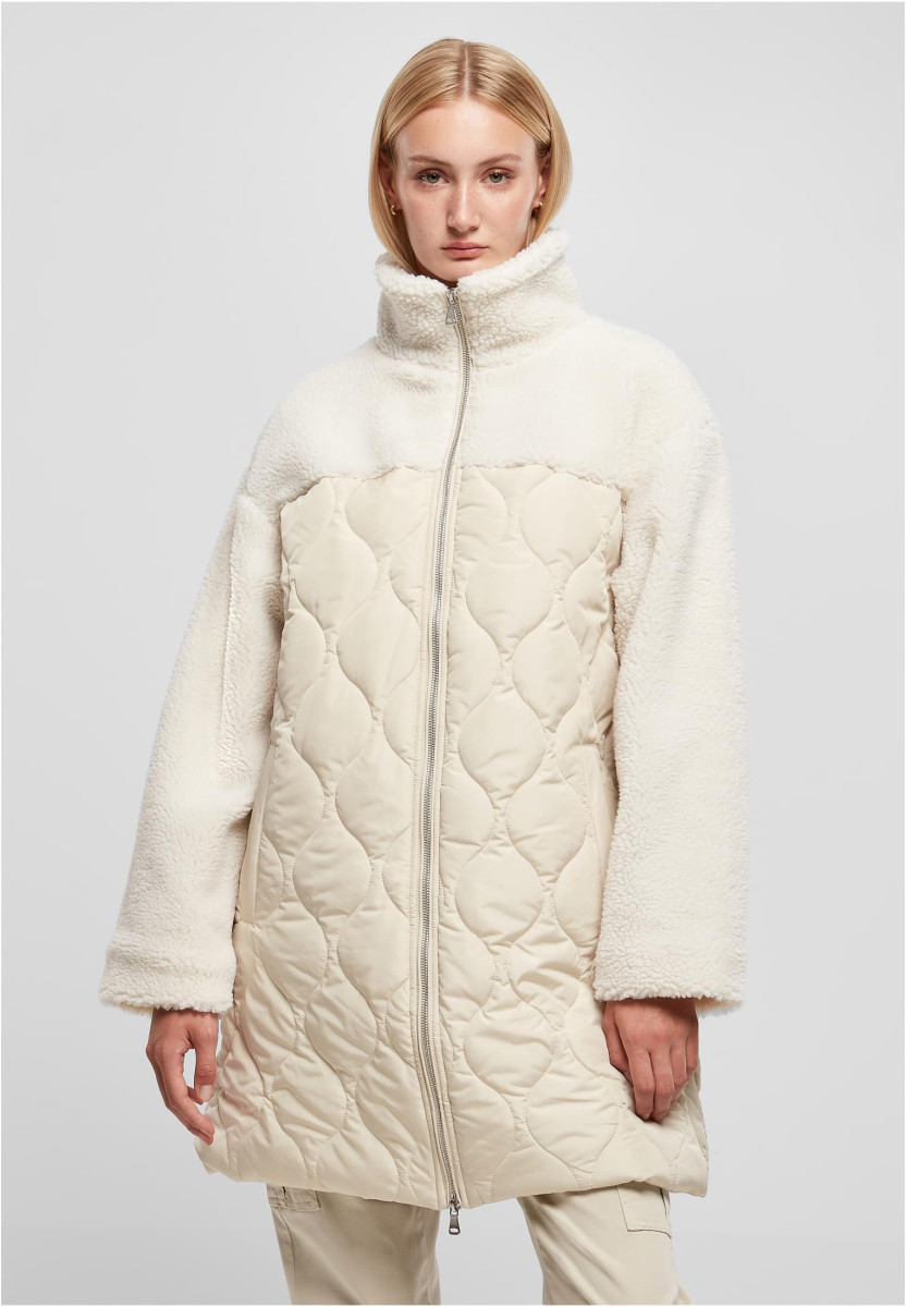 Ladies Oversized Sherpa Quilted Coat