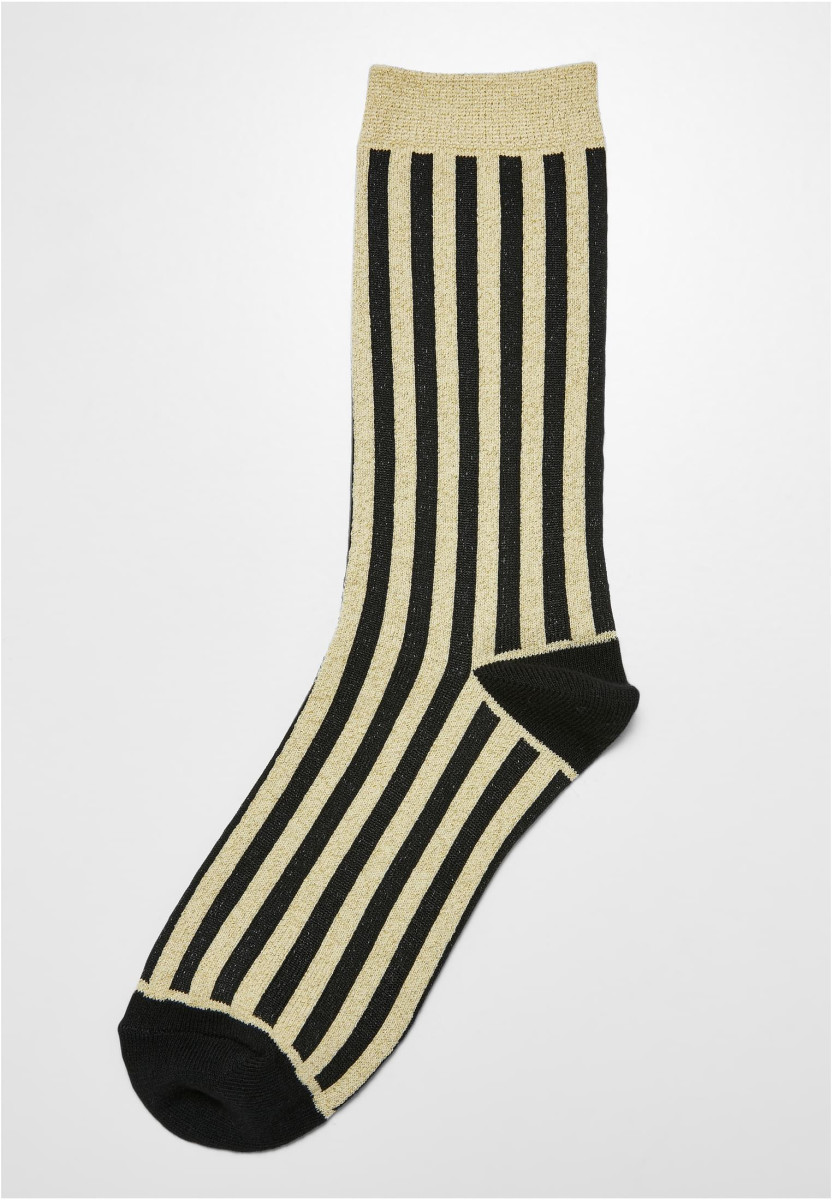 Metallic Effect Stripe Socks 3-Pack