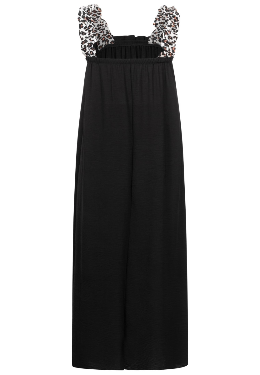 A-Line Dress with leo print straps