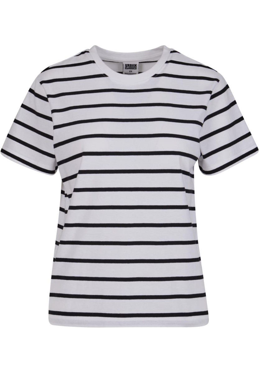 Ladies Striped Boxy Tee