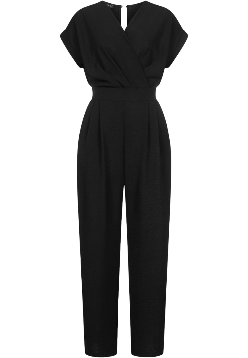 Jumpsuit in Wickeloptik mit 2-Pockets