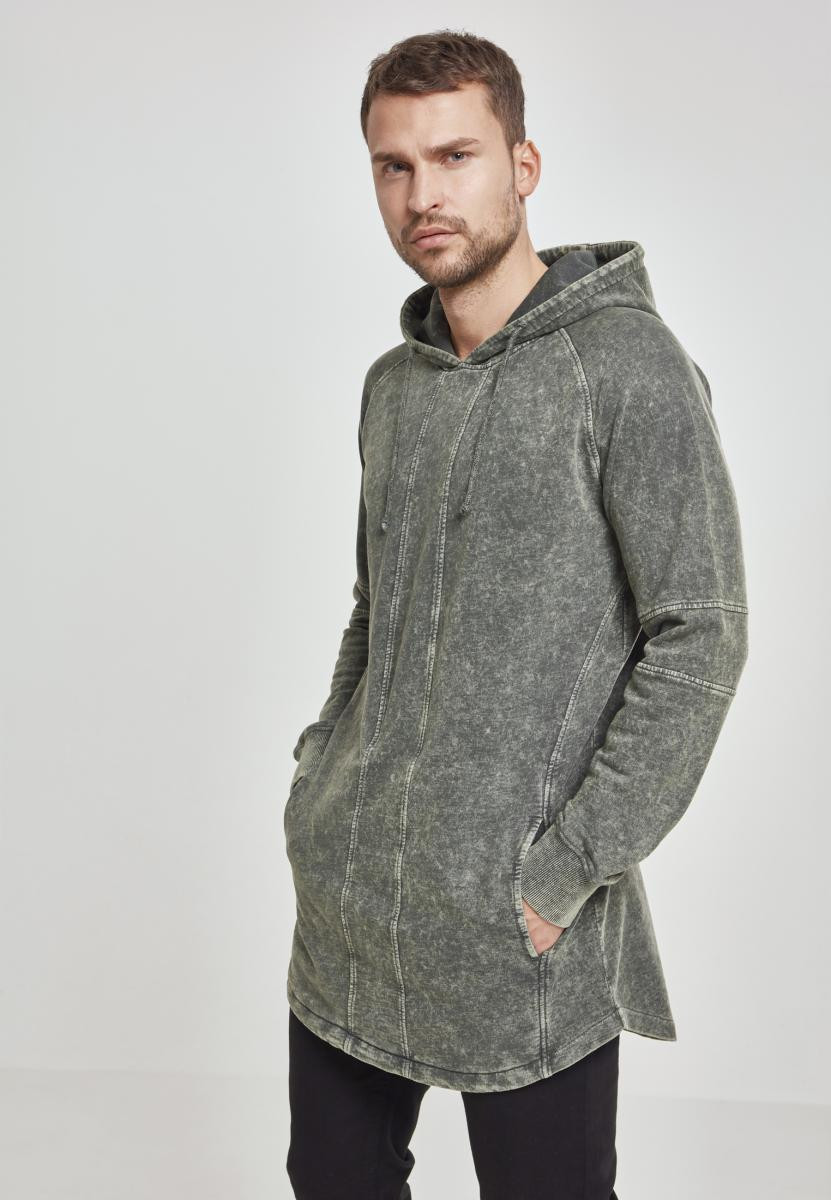 Terry Acid Washed Long Shaped Hoody