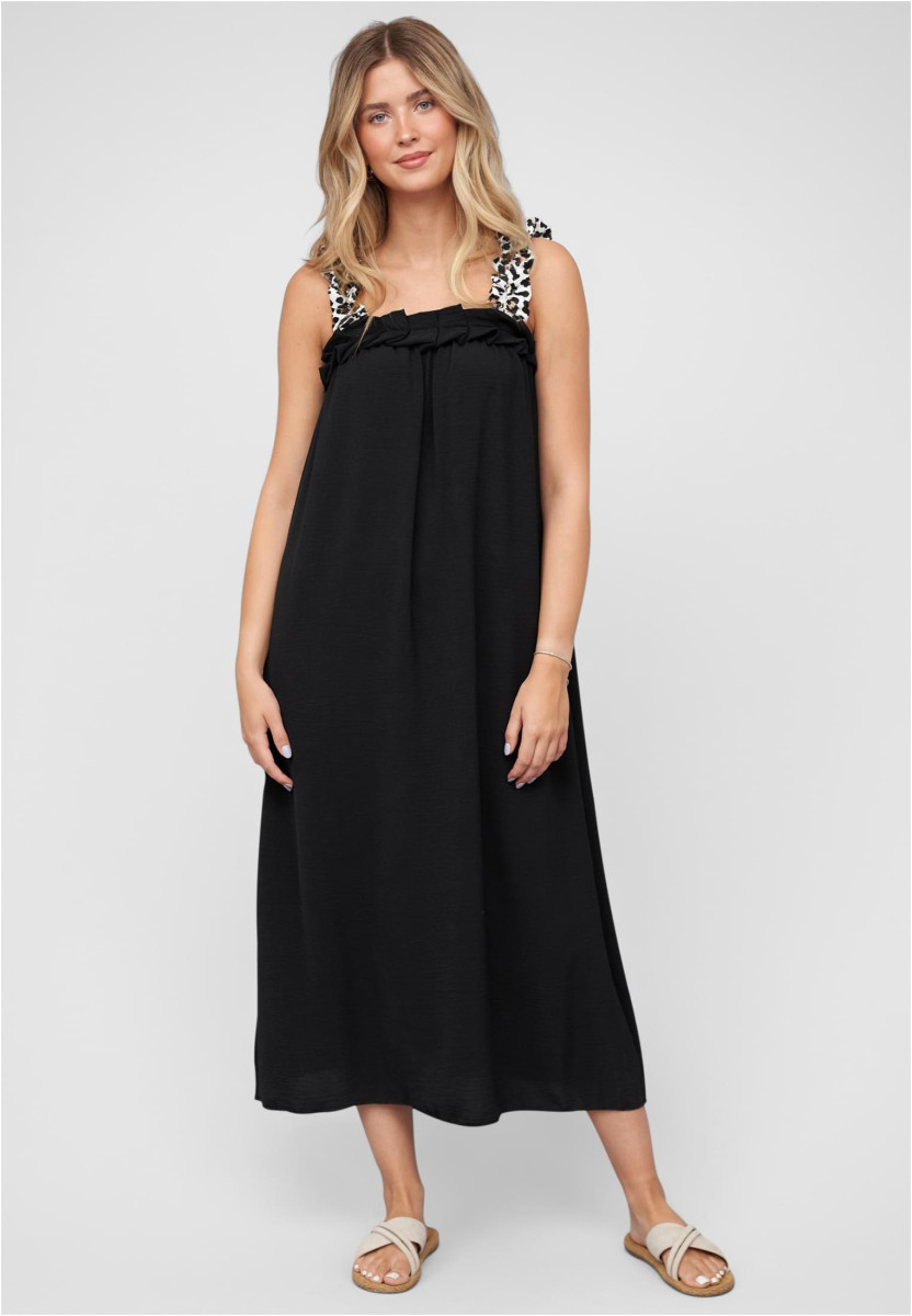 A-Line Dress with leo print straps