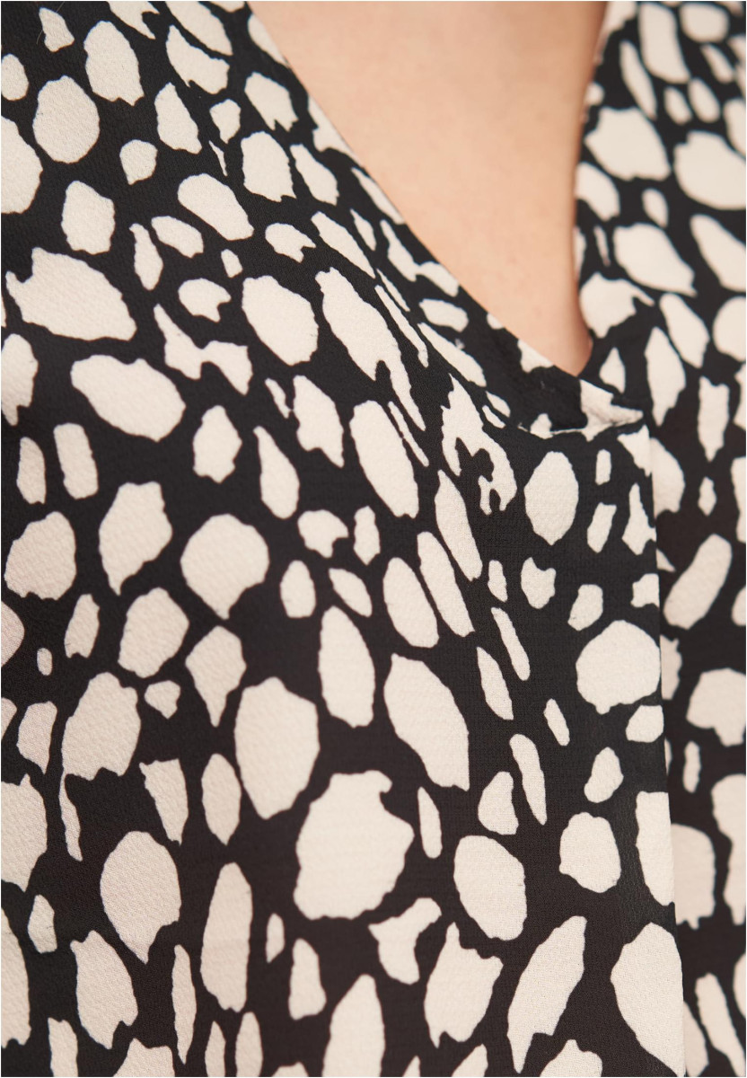 V-Neck Top with aop animal print