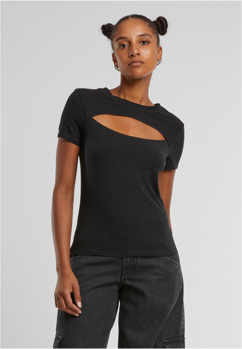 Ladies Short Cut Out Tee