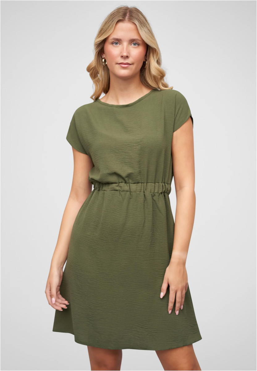 Musselin T-Shirt-Kleid mit elastischem Taillenbund