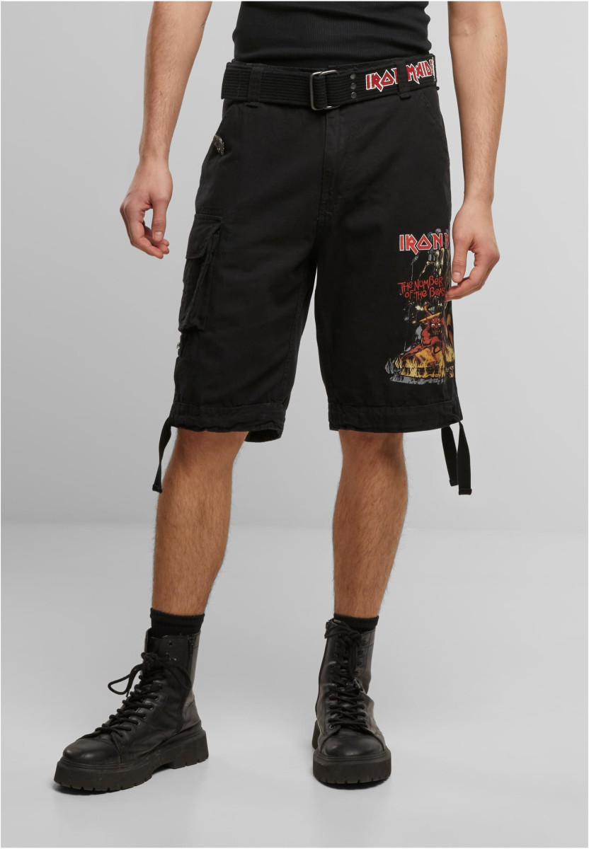 Iron Maiden Savage Shorts The Number of The Beast black edition