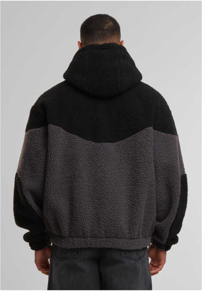 Weavy Colorblock Teddy Hoodie