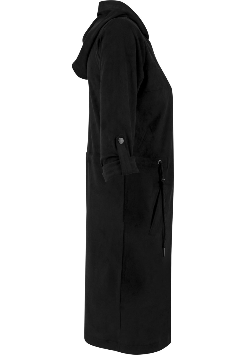 Ladies Imitation Suede Parka