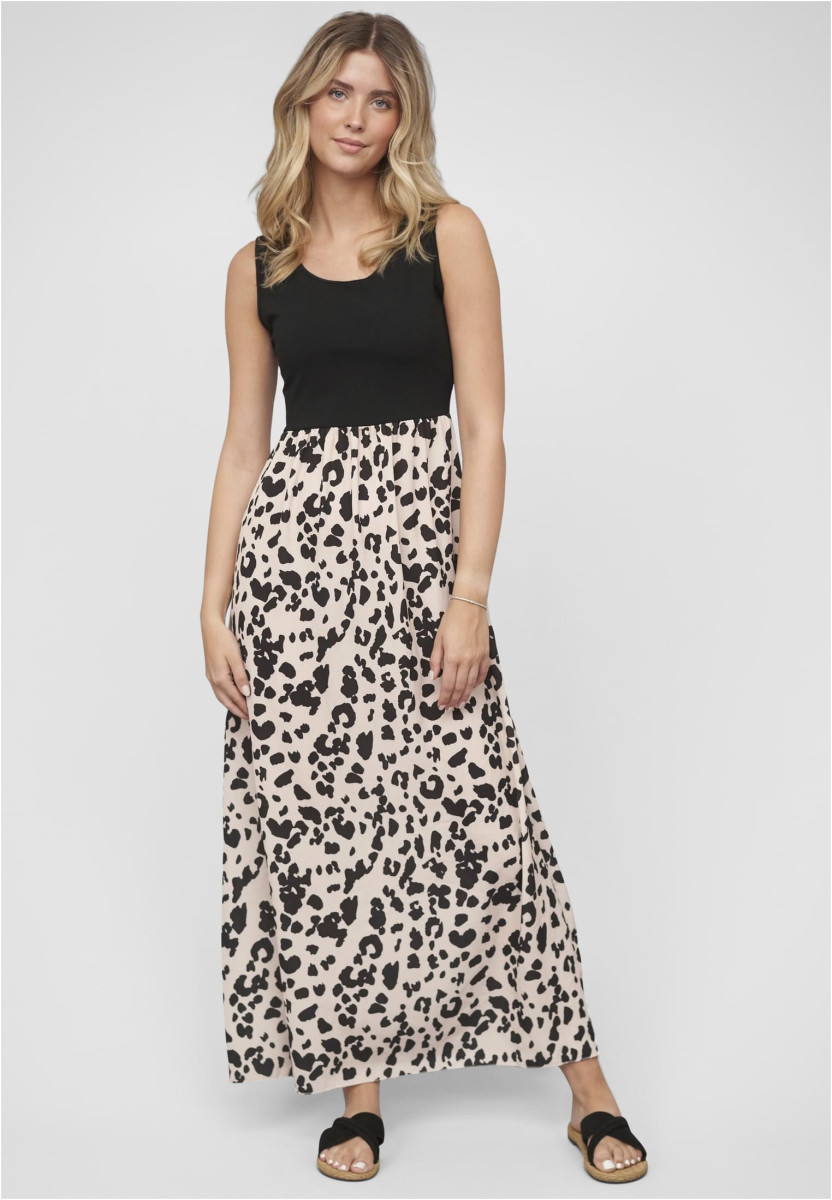 2-Tone Maxi-Dress Leo Print