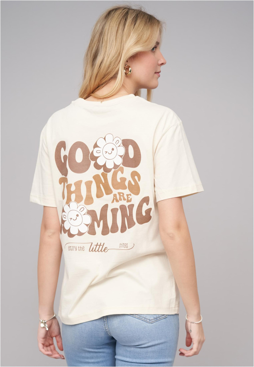 Ladies 77 Good Things Sand Tee
