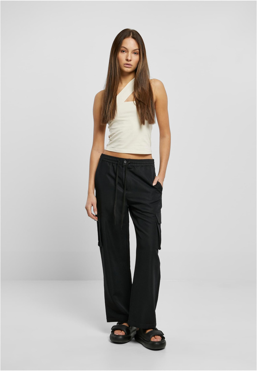 Ladies Vicose Straight Leg Cargo Pants