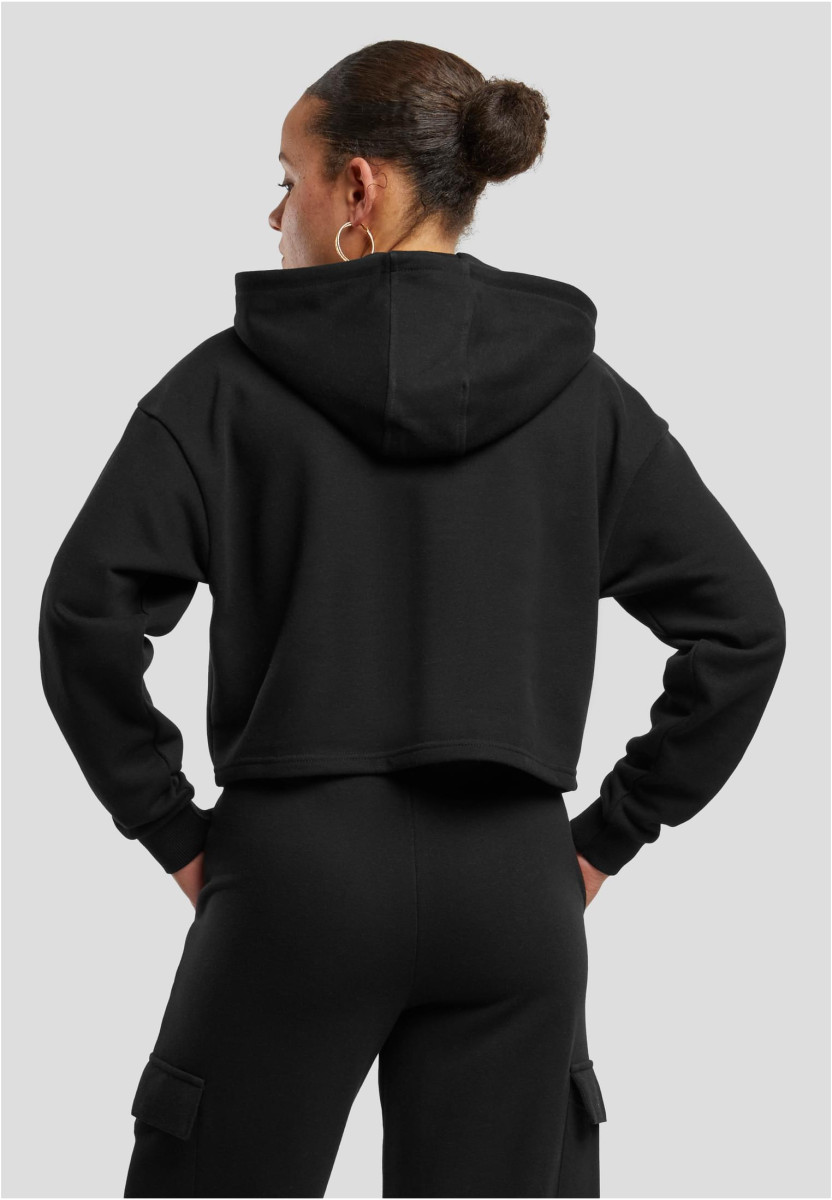 Ladies Oversized Cropped Light Terry Hoodie