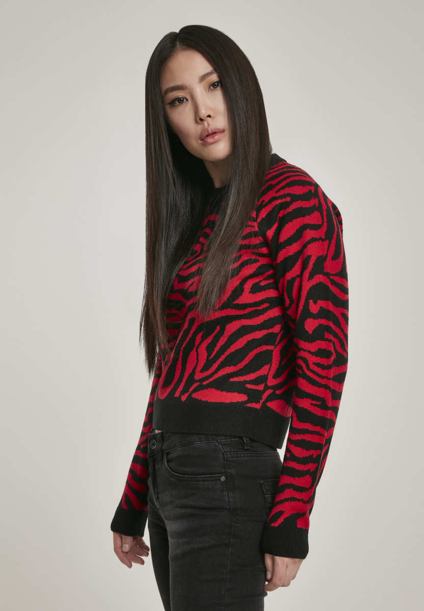 Ladies Short Tiger Sweater