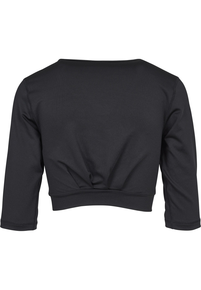 Ladies Active 3/4 Sleeve Cropped Top