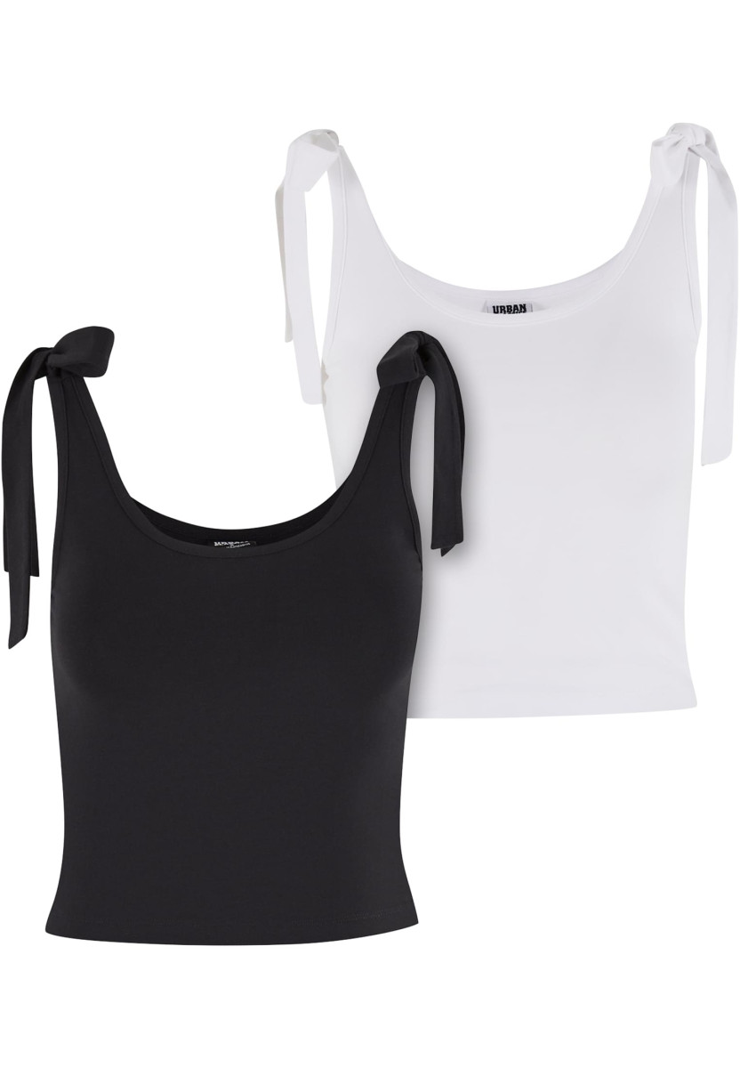 Ladies Tied Basic Jersey Top 2-Pack