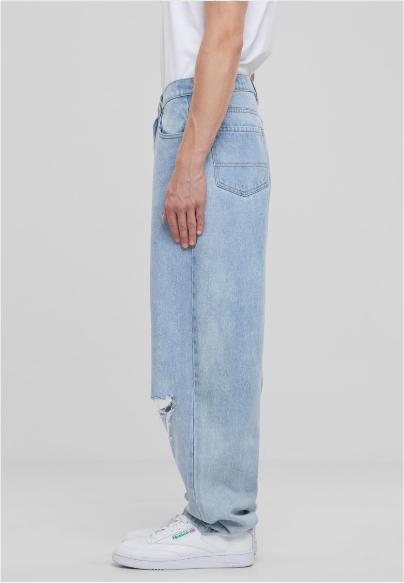 Heavy Ounce Knee Cut Baggy Fit Jeans