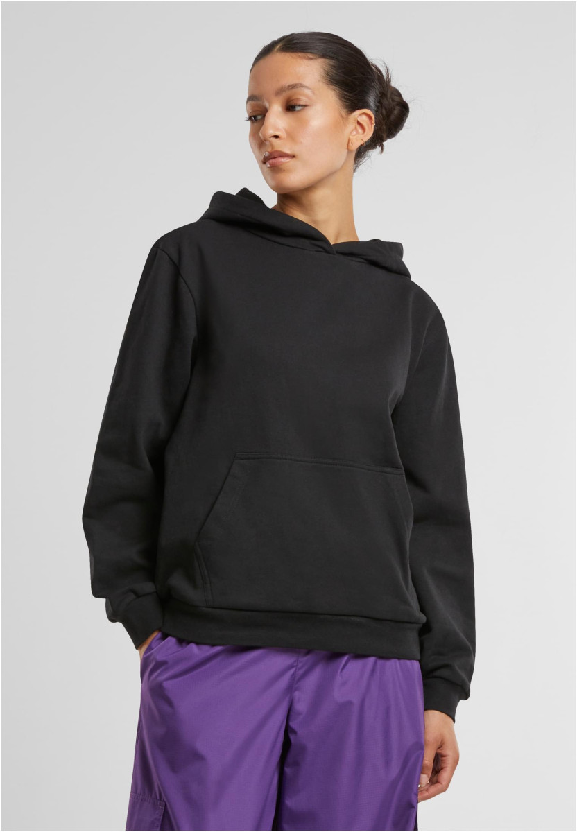 Ladies Loose Light Brushed Fleece Hoody