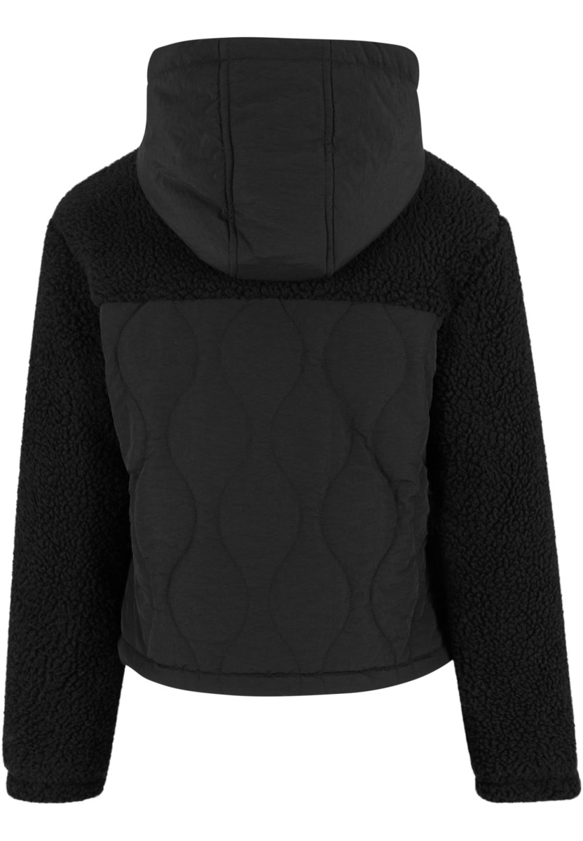 Ladies Sherpa Crinkle Nylon Mix Jacket