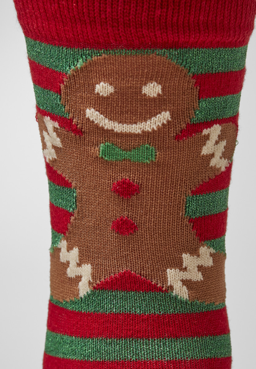 Christmas Gingerbread Lurex Socks 3-Pack