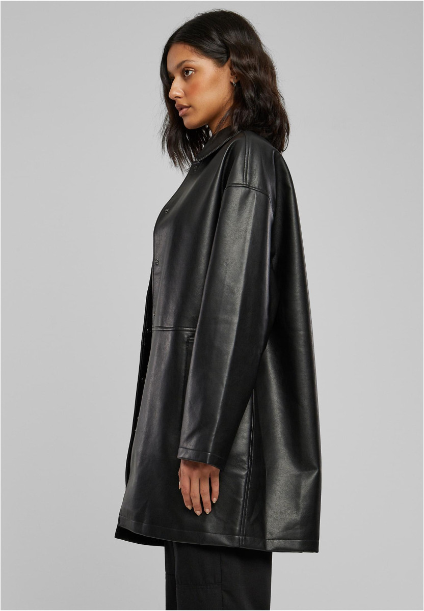 Ladies Faux Leather Coat