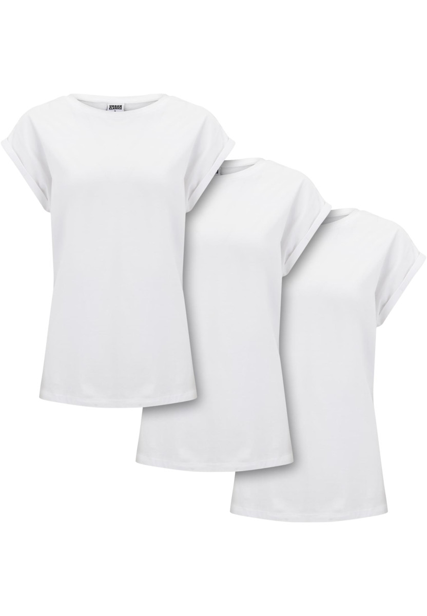 Ladies Extended Shoulder Tee 3-Pack