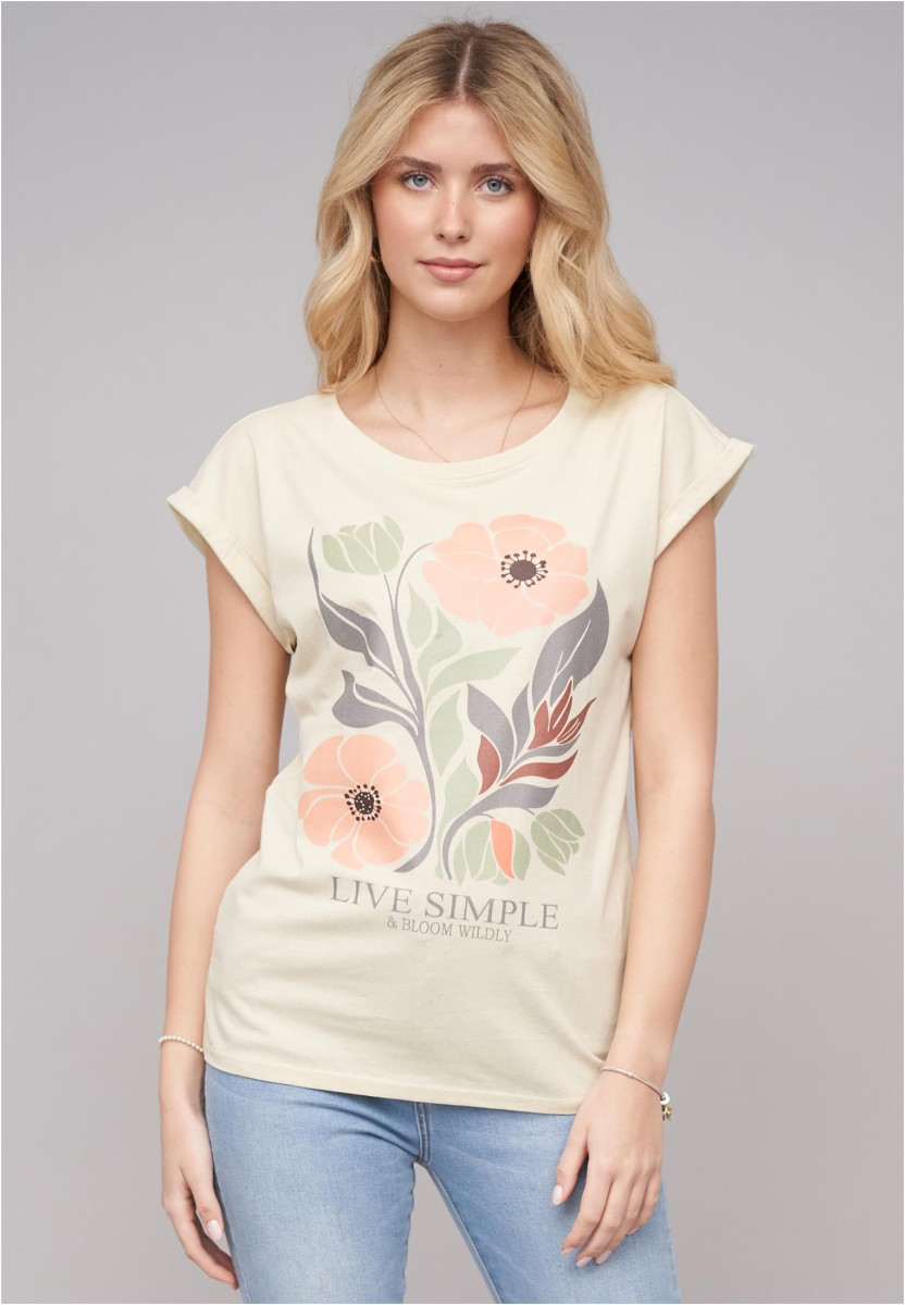 Ladies 77 Live Simple Sand Tee