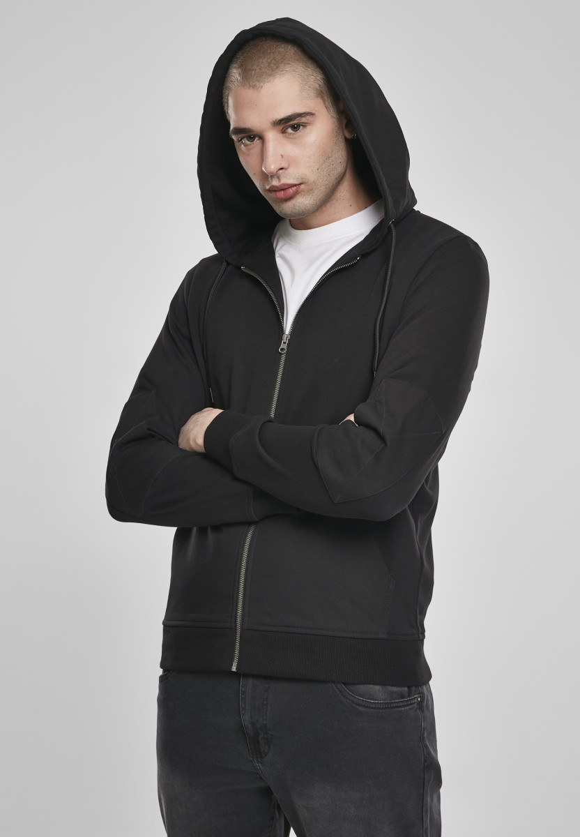 Fabric Mix Zip Hoody